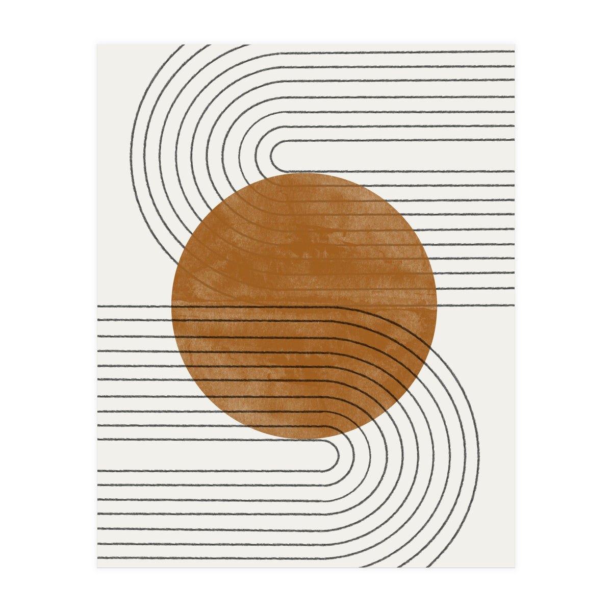 BROWN MINIMALIST MOON (Print Only)