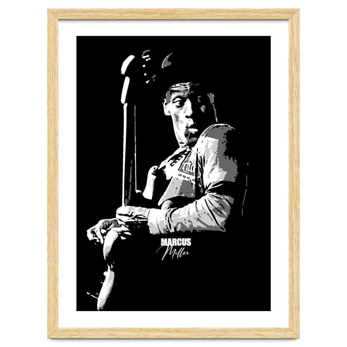 Marcus Miller American Music Legend in Grayscale