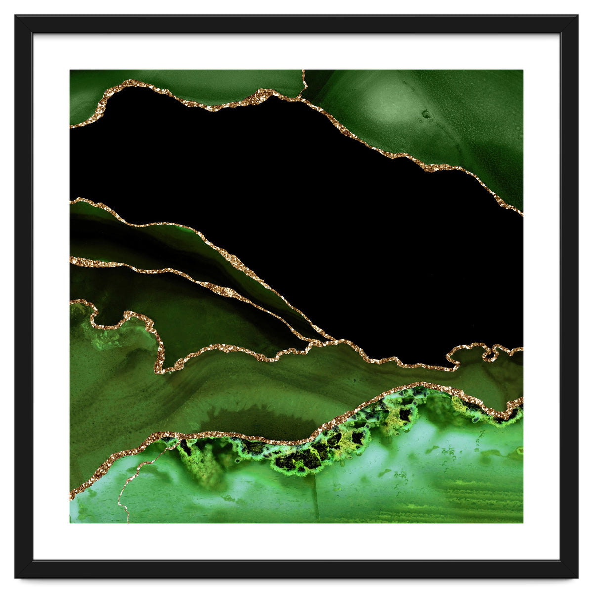 Green & Gold Agate Texture 14