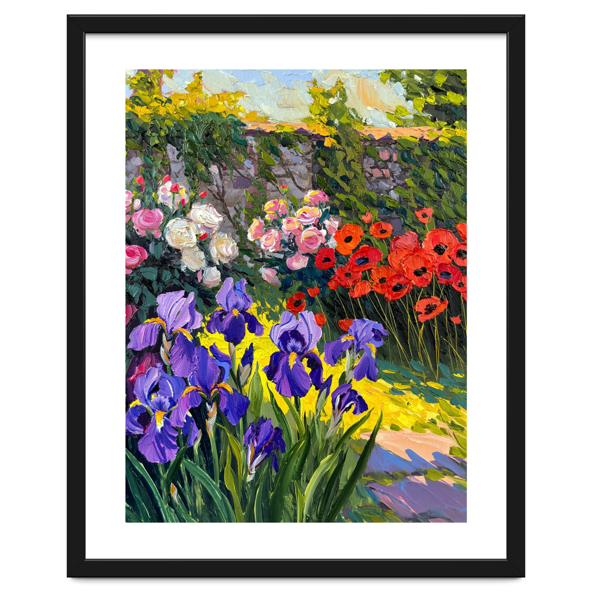 Sun-Drenched Secret Garden Oil Painting