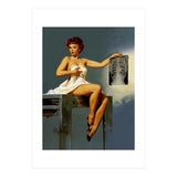 Pin Up Sexy Girl At The Doctor (Print Only) thumbnail