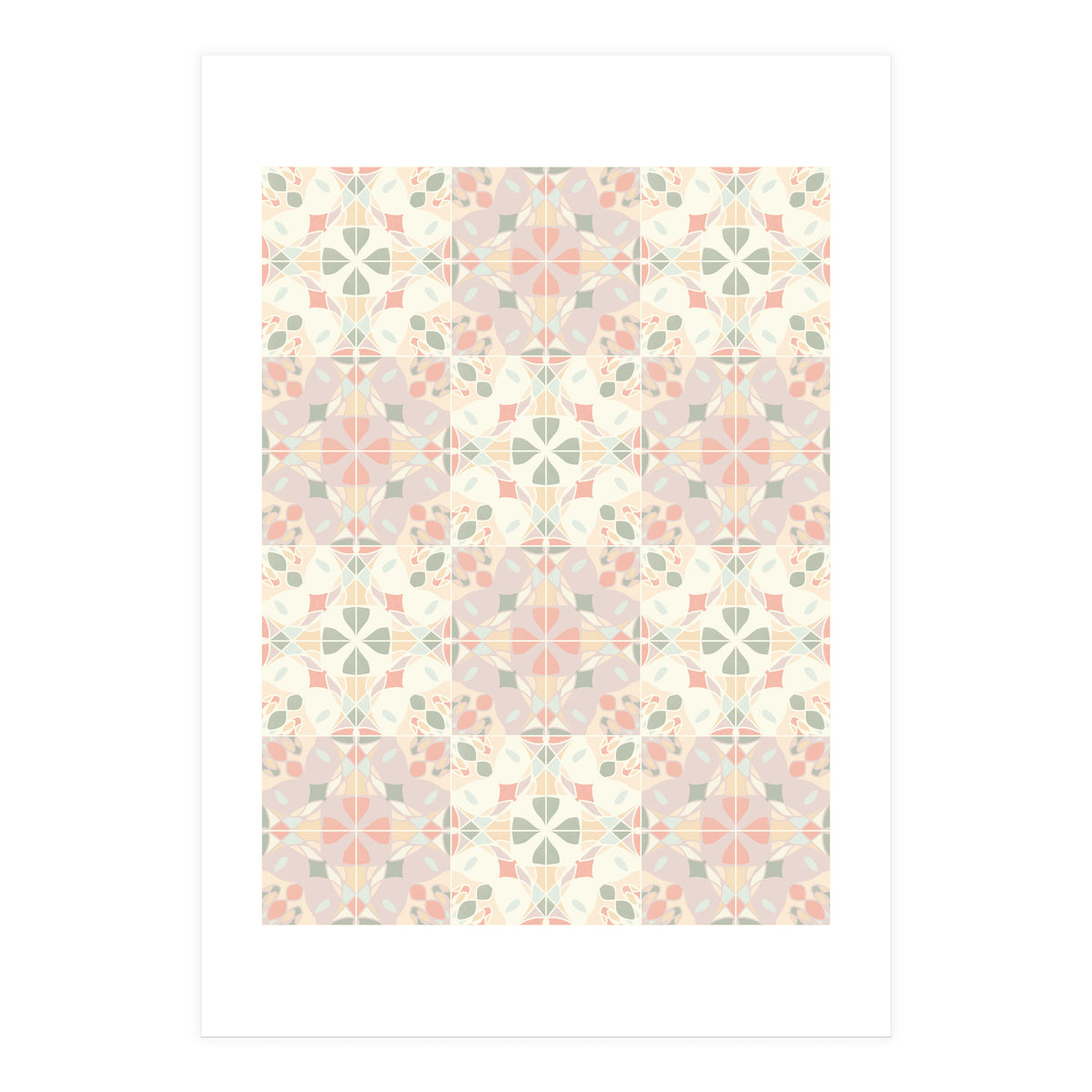 Stained Glass Pastels Tiles (Print Only)