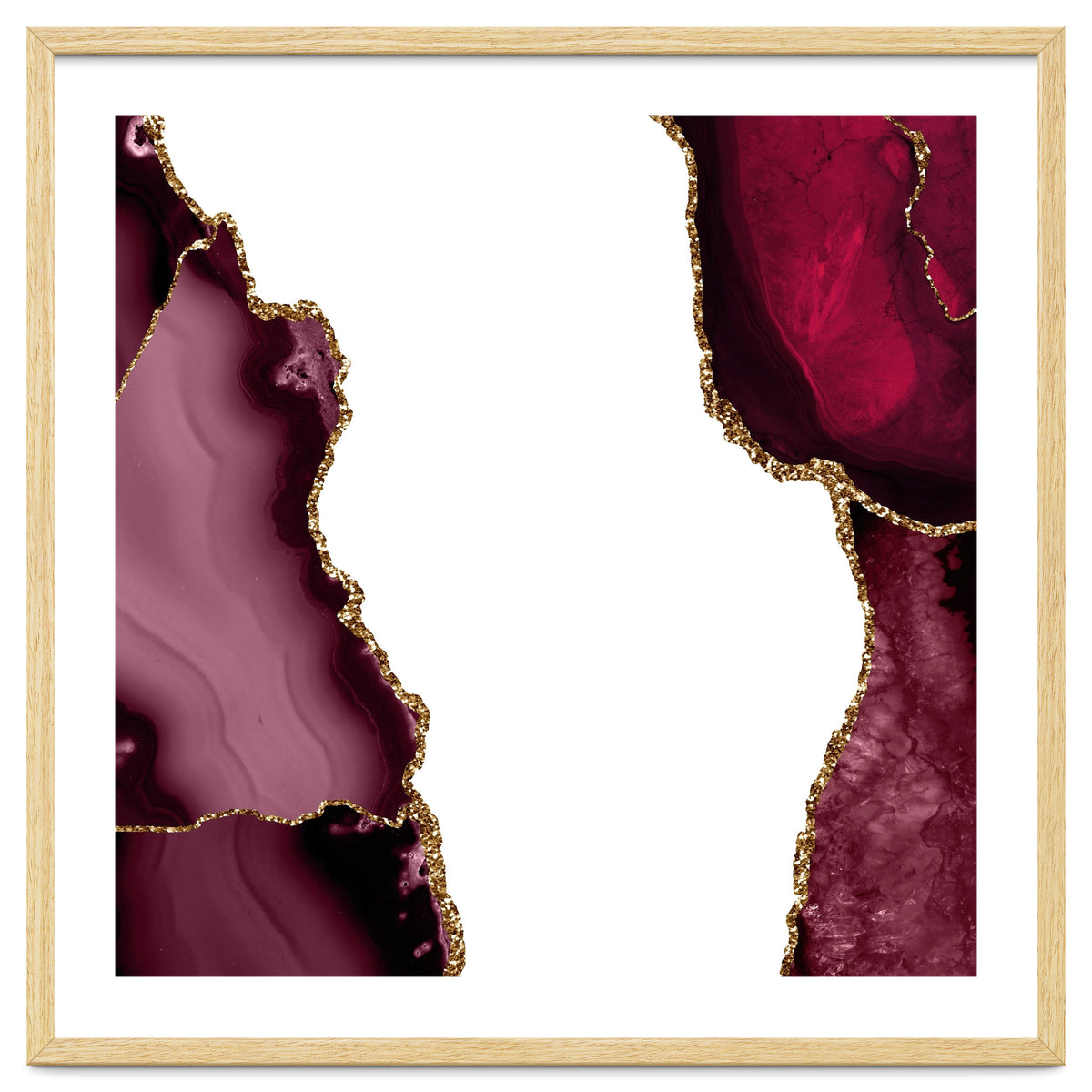 Burgundy & Gold Agate Texture 21