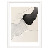 Abstract Black And White Organic Flowing Lines Art thumbnail