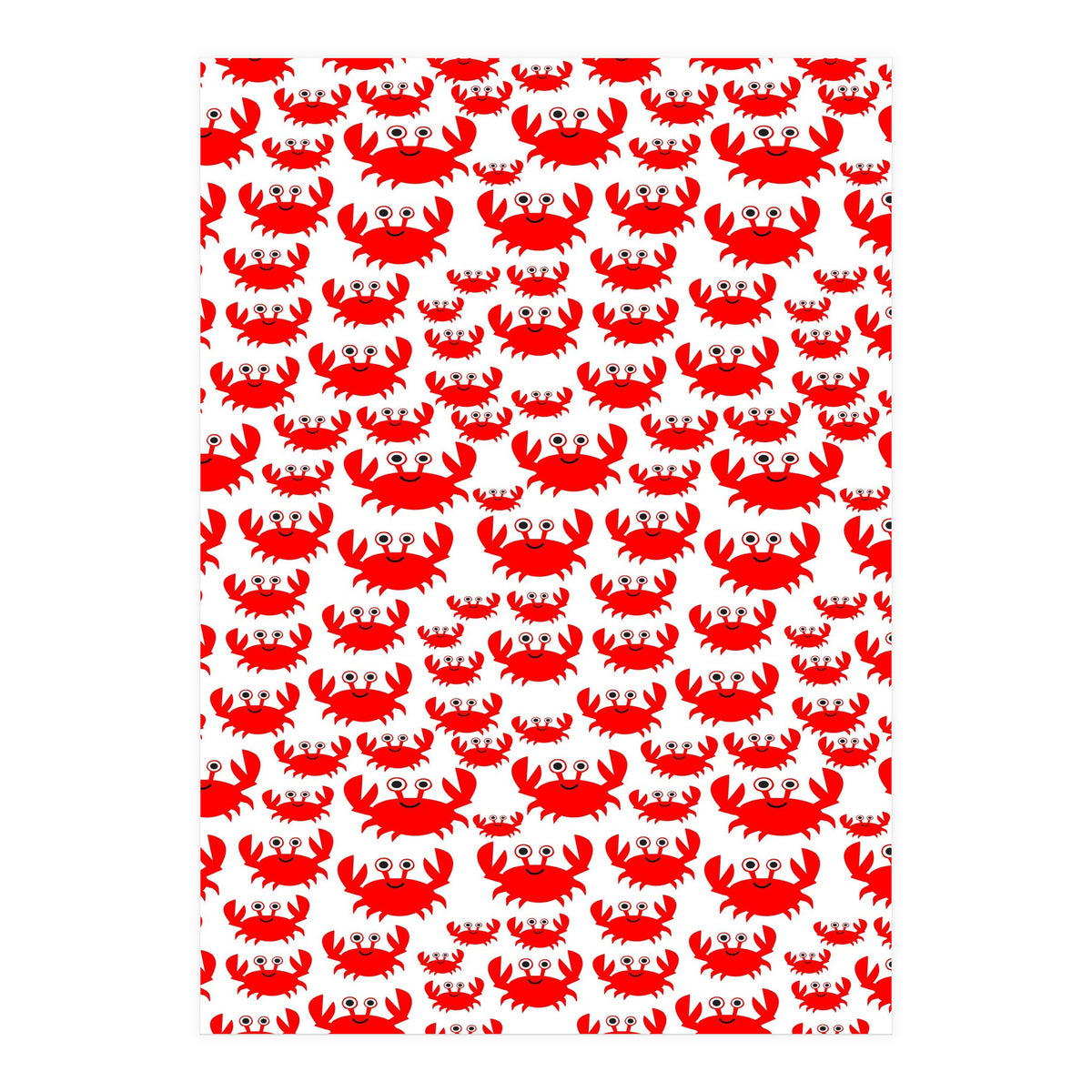 Red Crab Pattern  (Print Only)