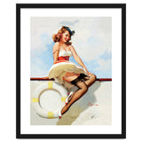Sailing Pinup Girl With Captain Hat thumbnail