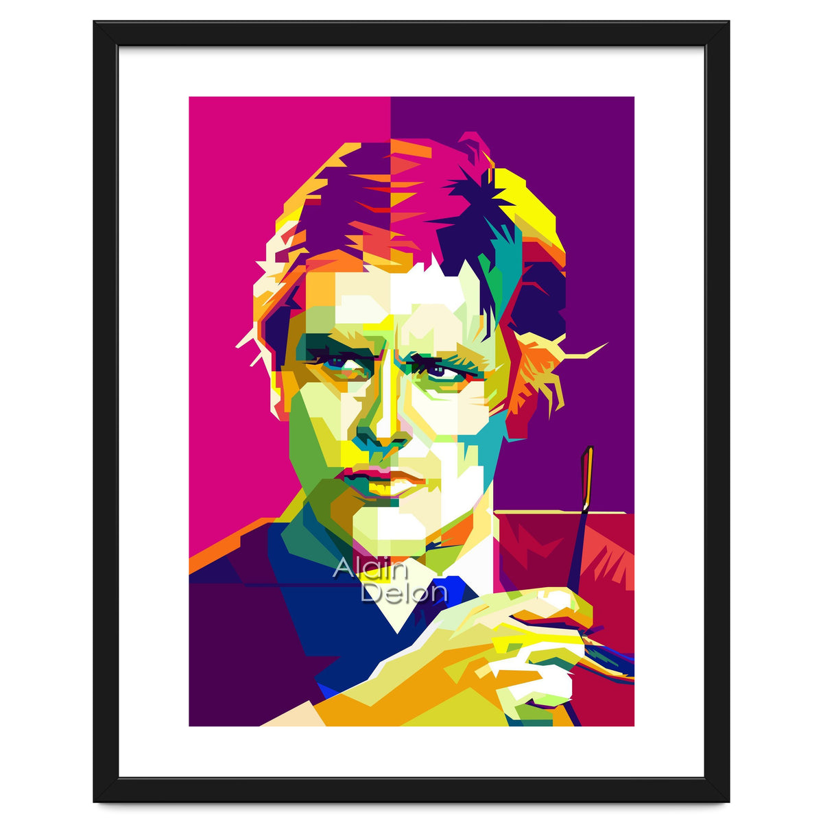 Alain Delon Retro Art WPAP