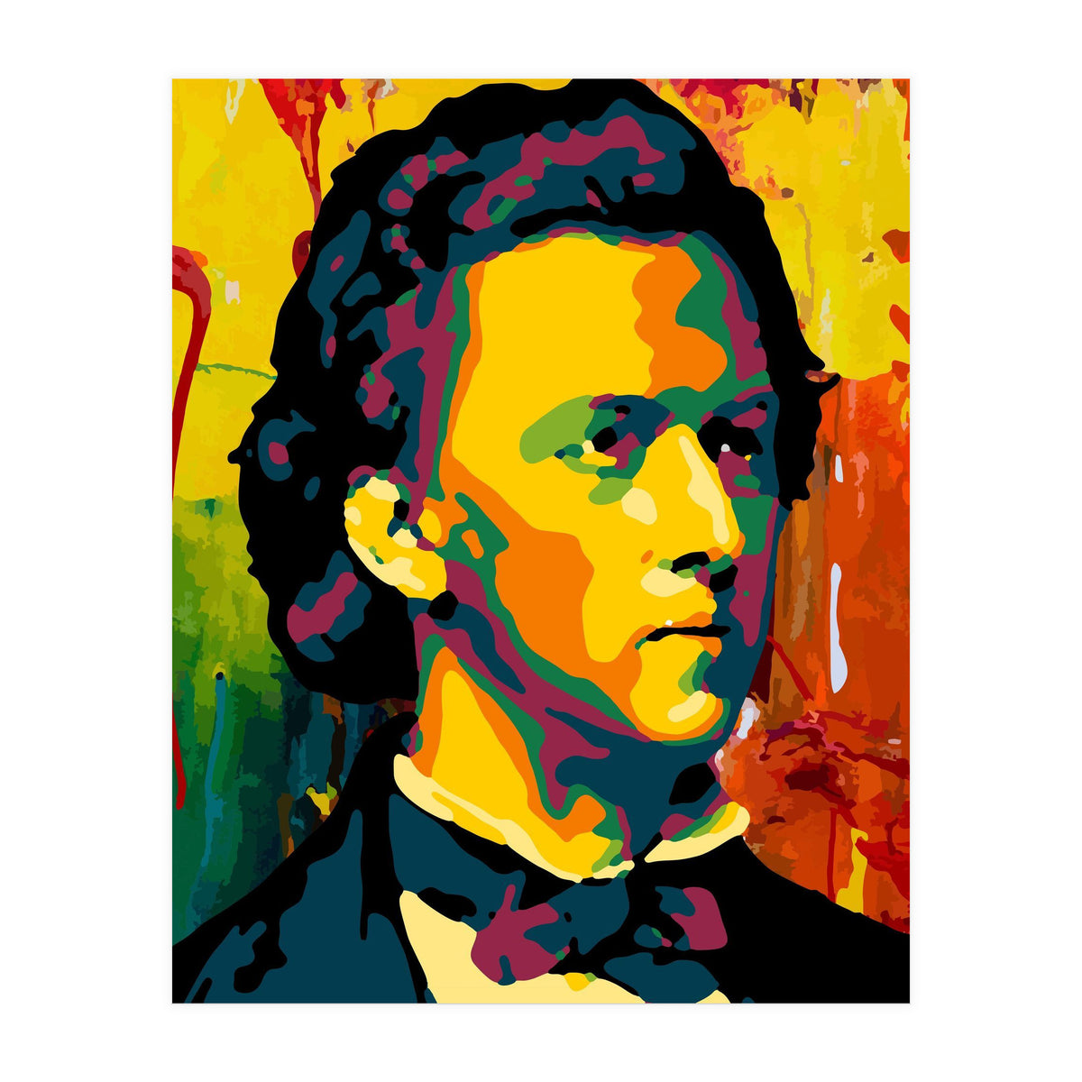 Frederic Chopin Abstract Art (Print Only)