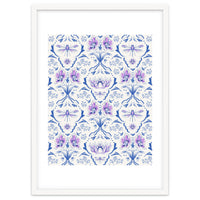 Bohemian Garden Blue Pattern