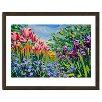 Vibrant Spring Meadow Oil Painting