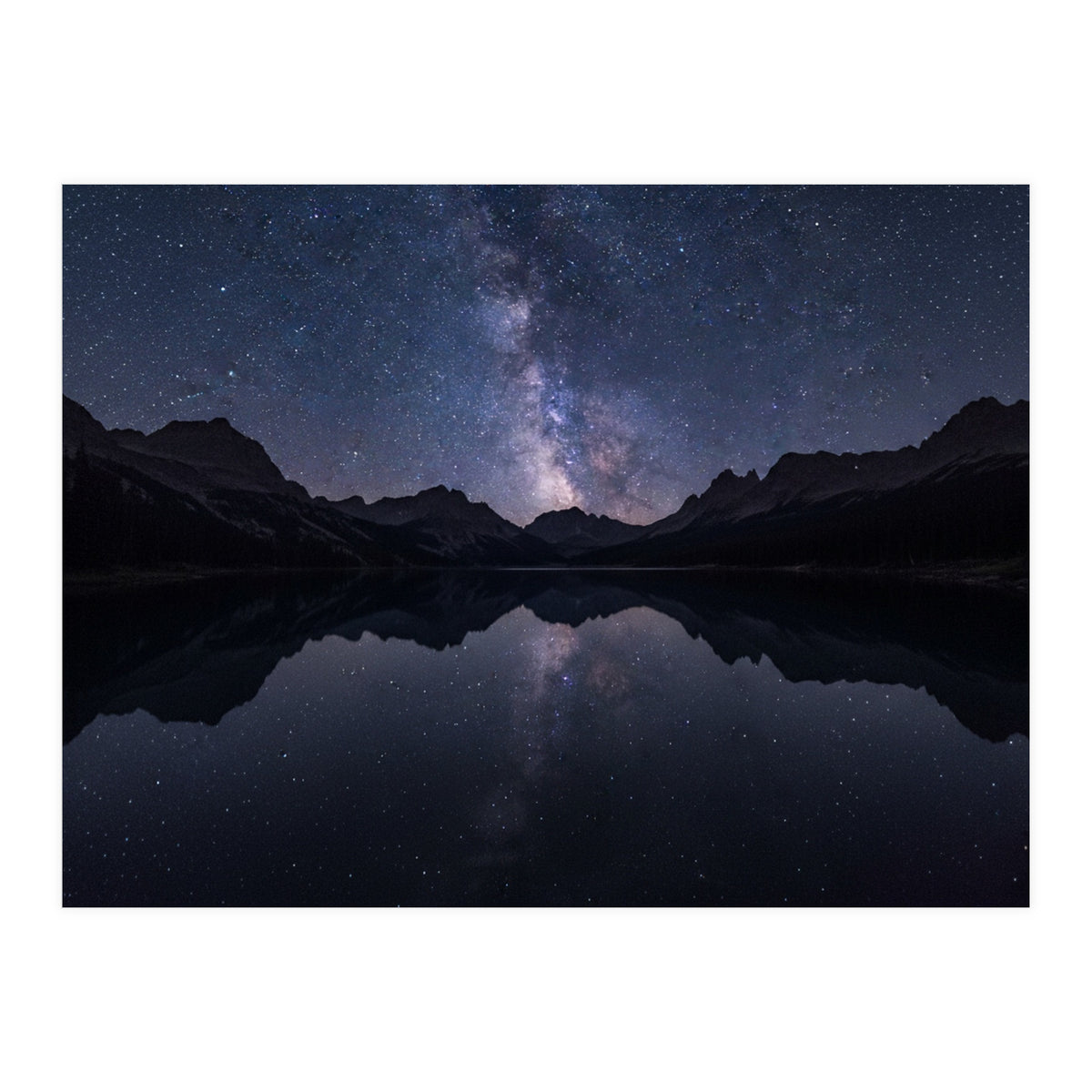 Starlit Reflection: Milky Way Over Mountain Lake (Print Only)