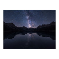 Starlit Reflection: Milky Way Over Mountain Lake (Print Only)