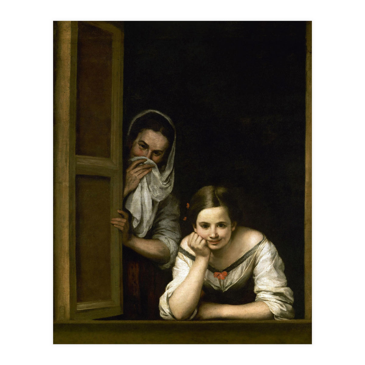 Bartolome Esteban Murillo:Two Women at a Window, c.1655/1660. National Gallery of Art Washington DC. (Print Only)