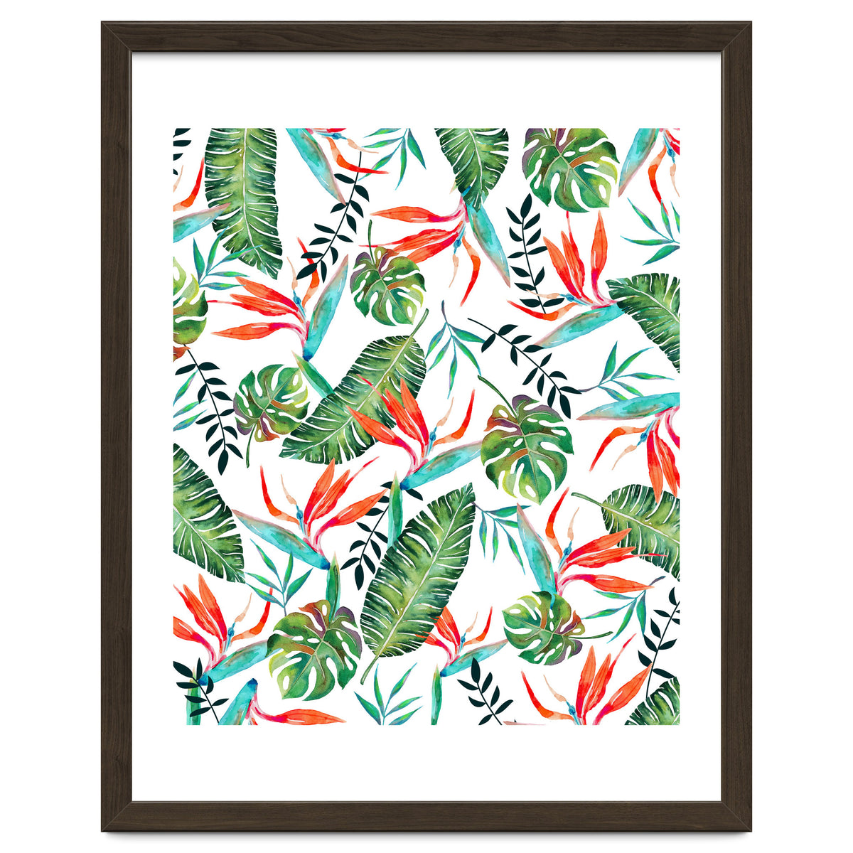 A New Paradise #Bird of paradise painted tropical art & pattern