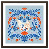 Blooming Chicken Blue And Orange thumbnail
