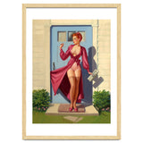Pinup Girl With Accident At Her Door thumbnail