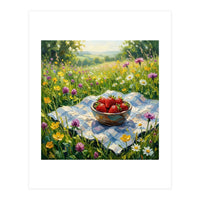 Summer Strawberries in the Meadow (Print Only)