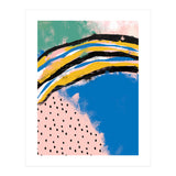 Abstract Pink Blue Dreamy Painting (Print Only) thumbnail