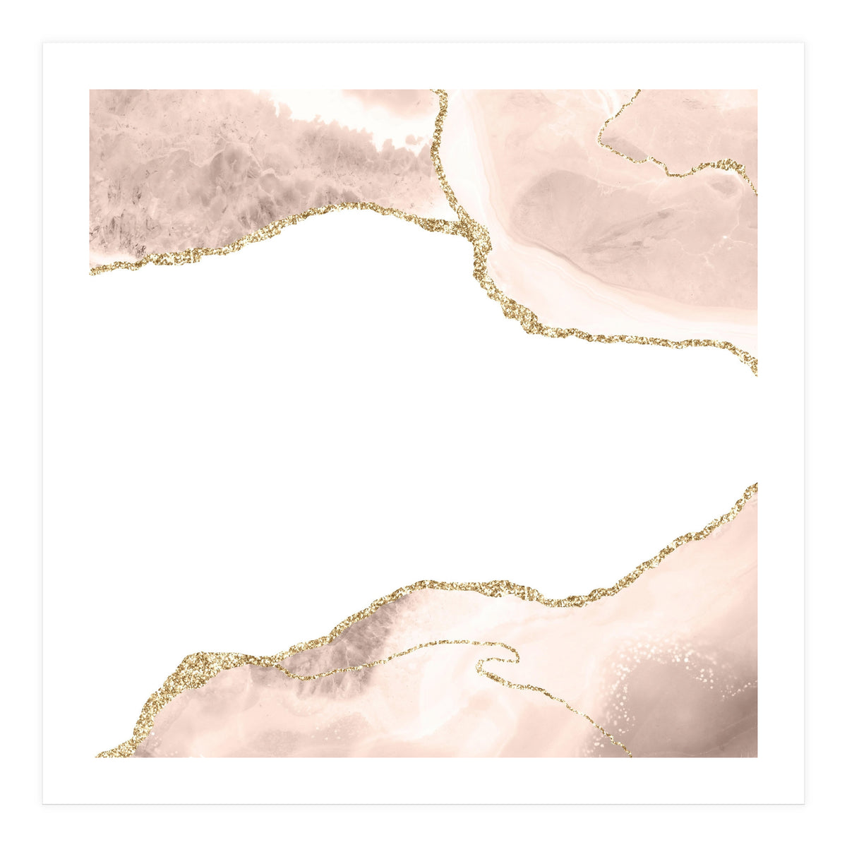 Ivory & Gold Agate Texture 09  (Print Only)