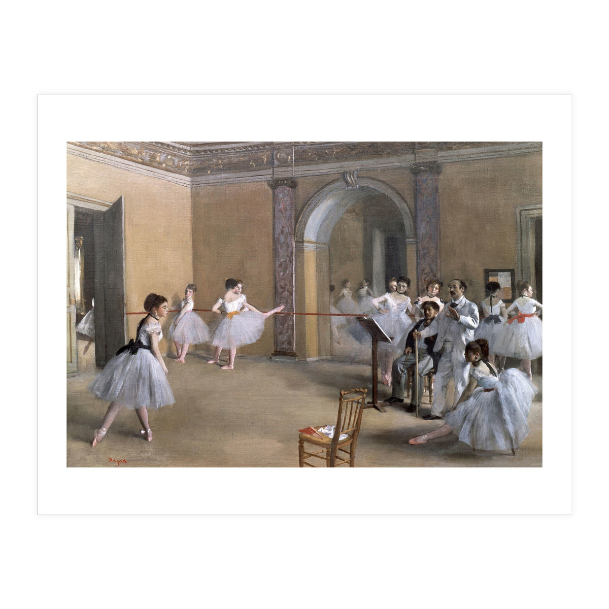 The Dance Foyer at the Opera on the rue Le Peletier, 1872 - 32x46 cm - oil on canvas. (Print Only)