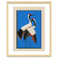 Stillness In Motion Abstract Cranes In Blue