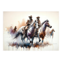 Cowboy Riders On Horses (Print Only)