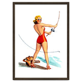 Pinup Girl Fishing On The Coast thumbnail