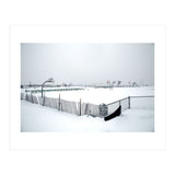 Snow-covered deserted basketball court in winter (Print Only) thumbnail