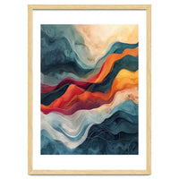 Abstract Flowing Mountain Landscape
