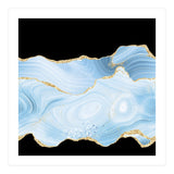 Blue & Gold Glitter Agate Texture 04 (Print Only) thumbnail