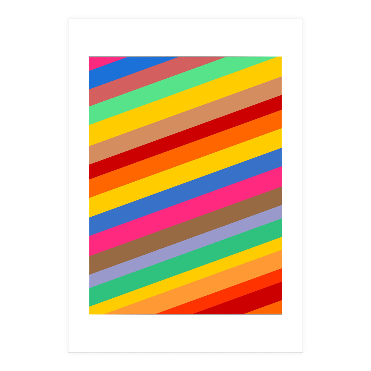 Rainbow Retro Paatern (Print Only)