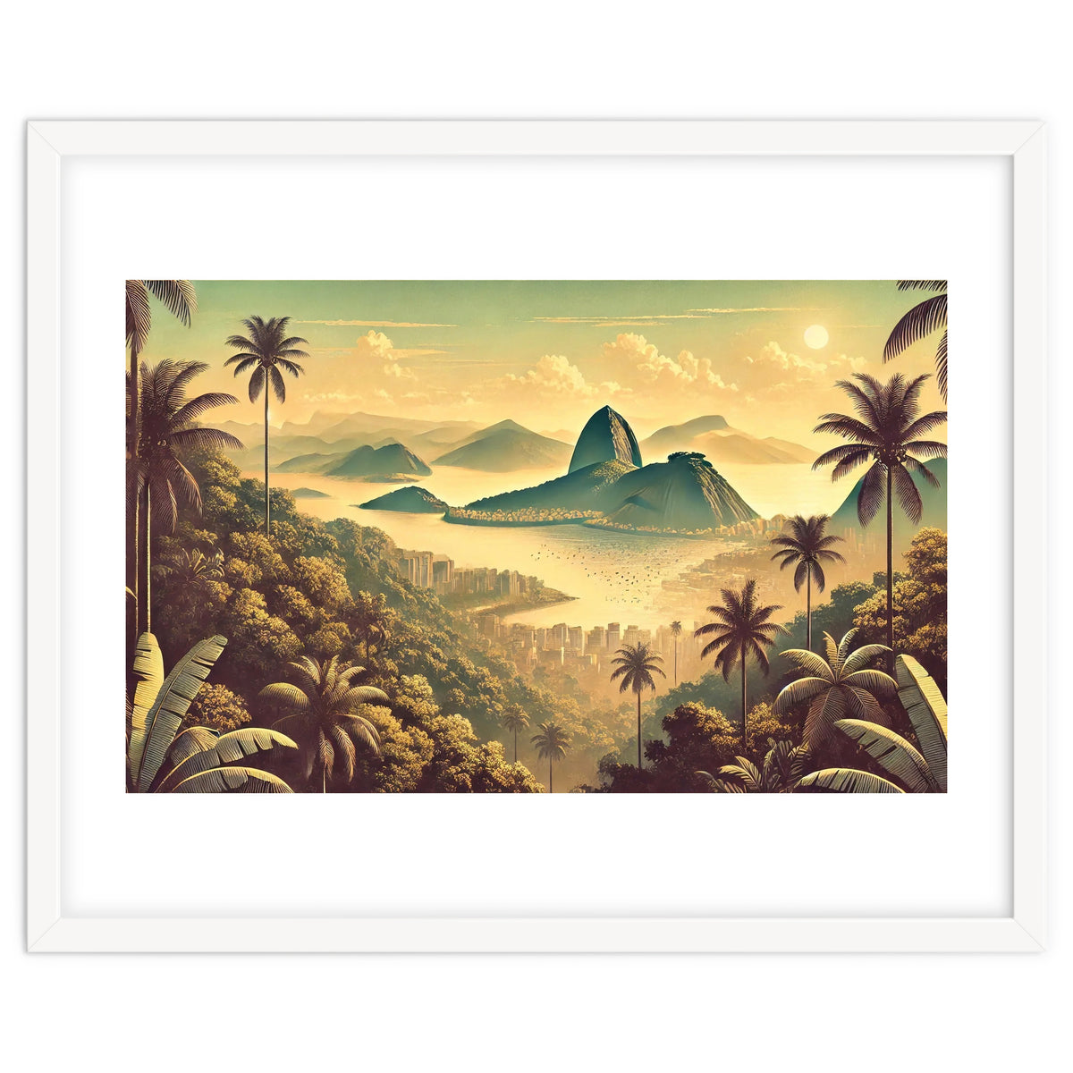 Vintage Brazil, Rio De Janeiro Tropics Poster