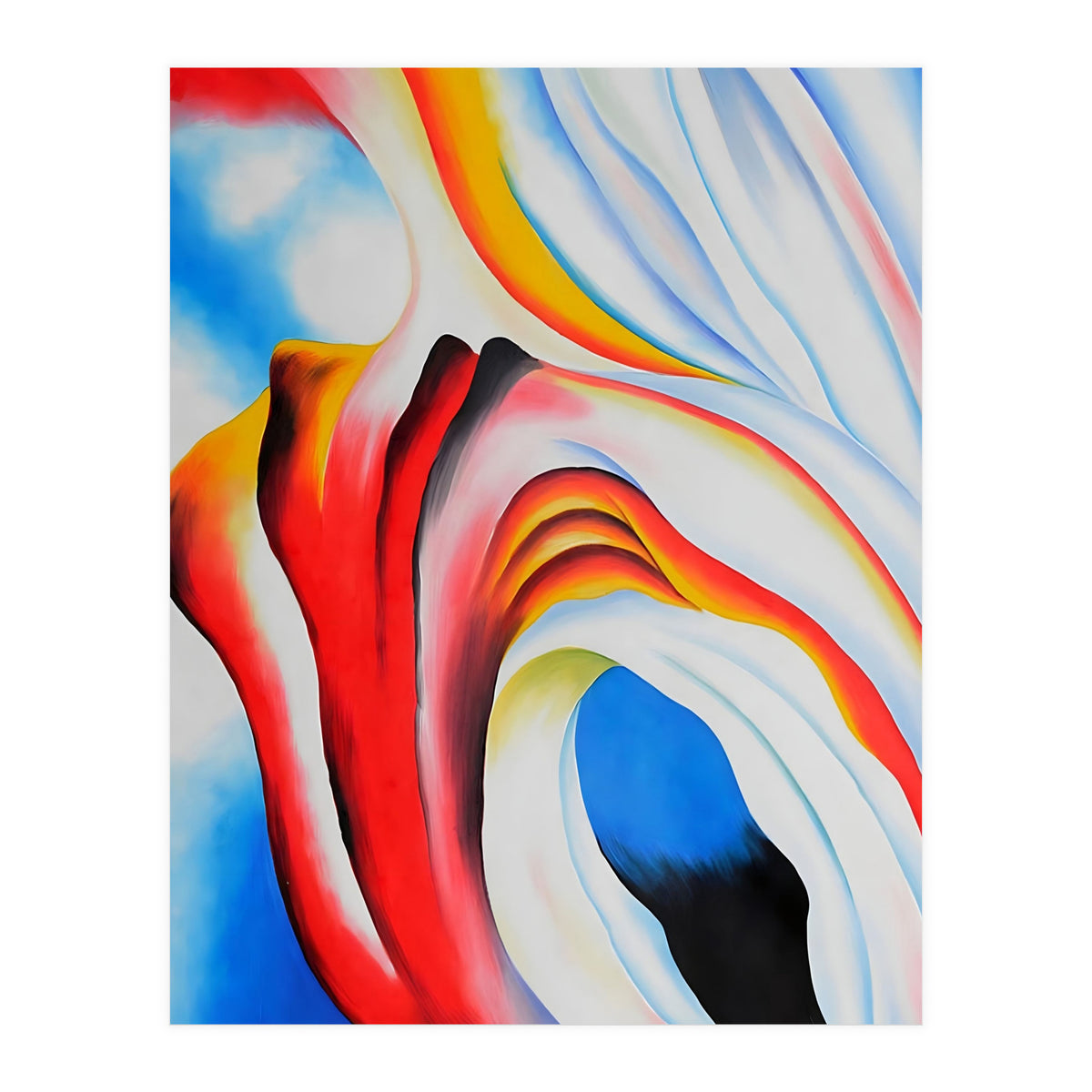 Georgia O’Keeffe – Music, Pink and Blue (1918) | Abstract Modernist Harmony of Color and Emotion (Print Only)