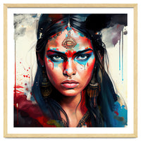 War Paint Hindu Warrior Portrait