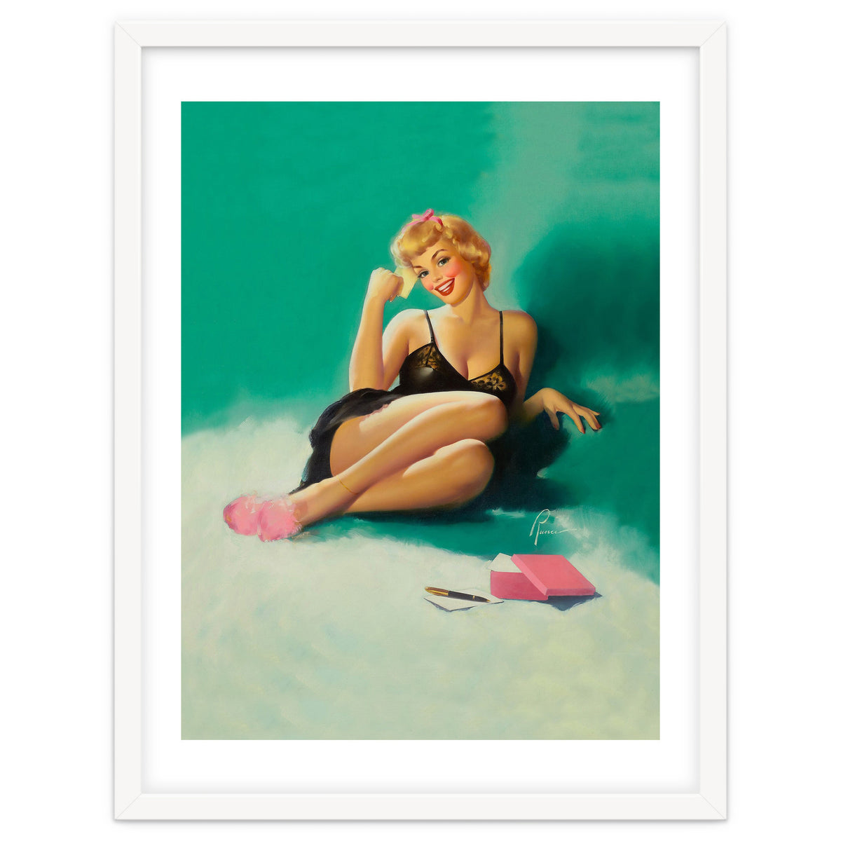 Sexy Pinup Girl With Phone Number For You