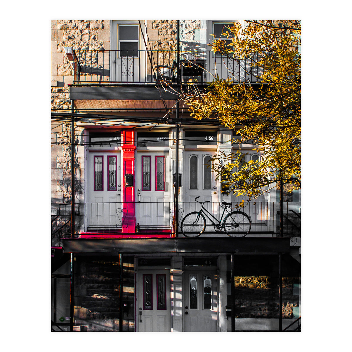 Montreal Bicycle Balcony No 1 Color Version (Print Only)