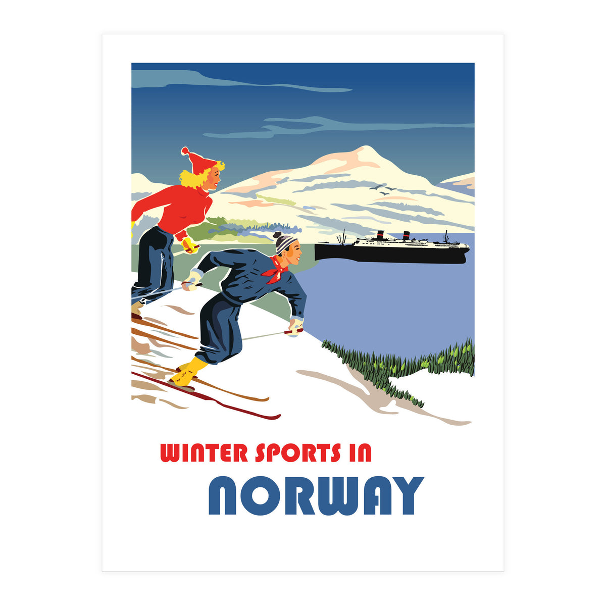 Winter Sports In Norway (Print Only)