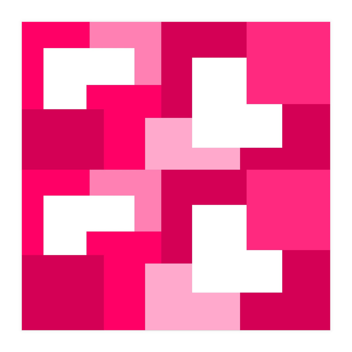 Pink Abstract Square Tiles (Print Only)