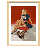 Pinup Sexy Girl Playing With Her Little Cats thumbnail