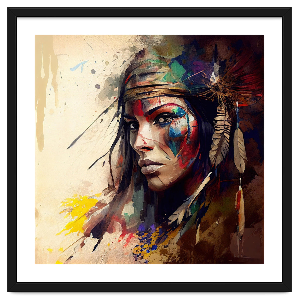 Powerful American Native Warrior Woman #4