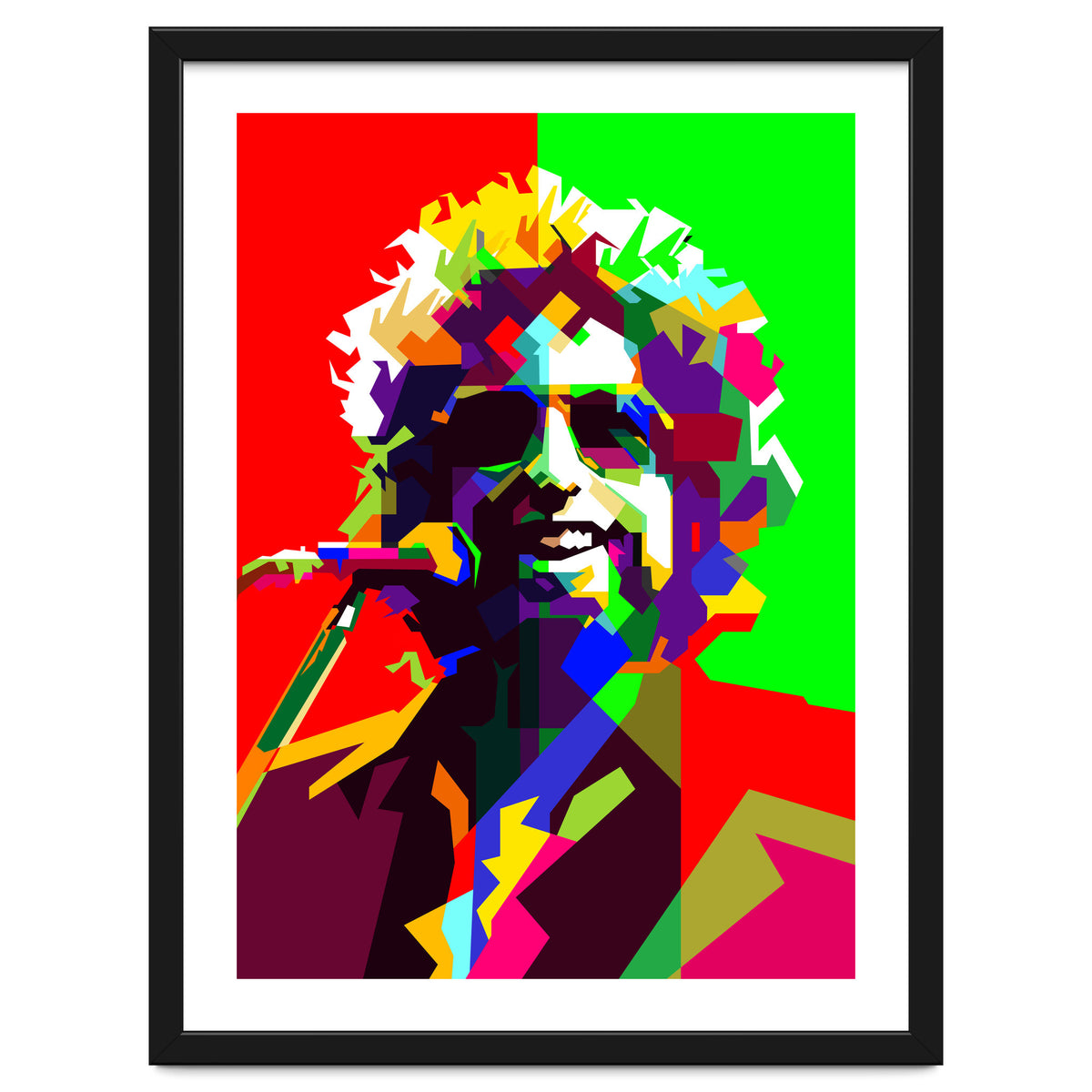 Bob Dylan Country Folk Singer Pop Art WPAP