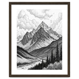 Majestic Alpine Mountain Range Sketch thumbnail
