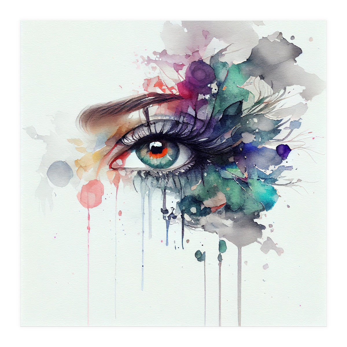 Watercolor Woman Eye #5 (Print Only)
