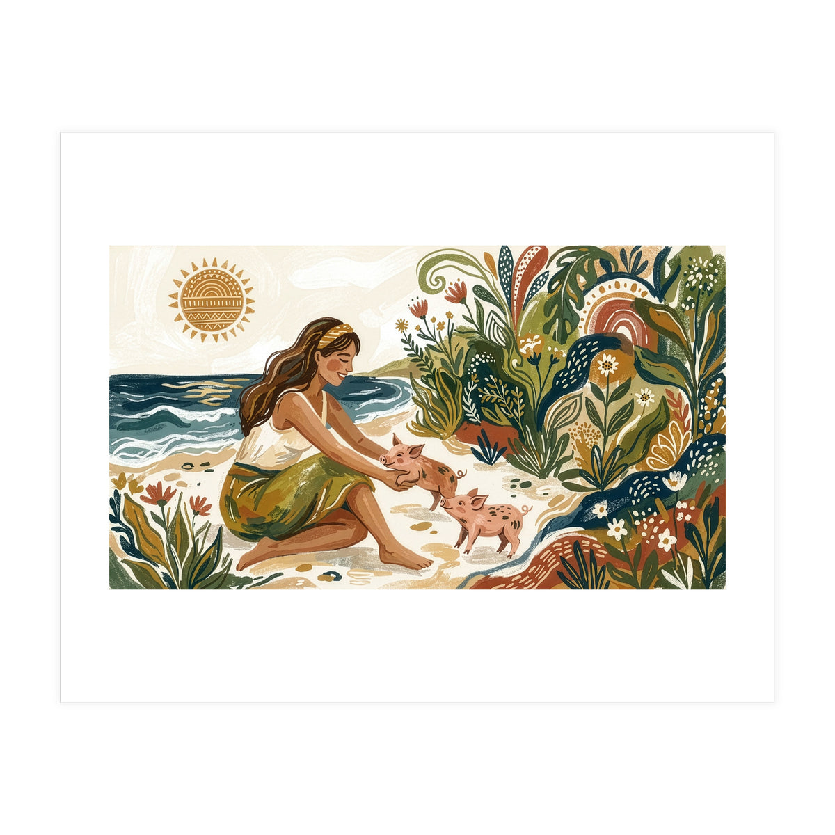 Playful Pigs Paradise (Print Only)