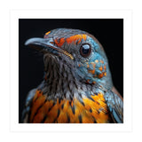 Close Up Of A Colorful Exotic Bird Head (Print Only) thumbnail