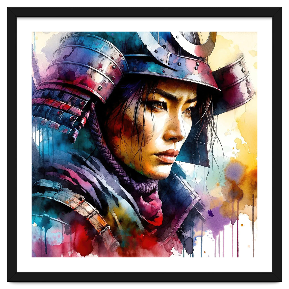 Samurai Asian Warrior Woman Portrait