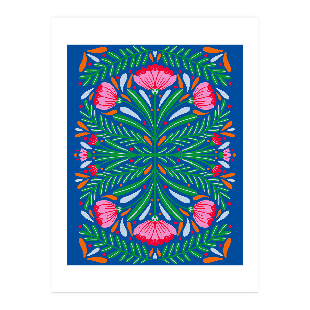 Bold Symmetrical Flowers (Print Only)