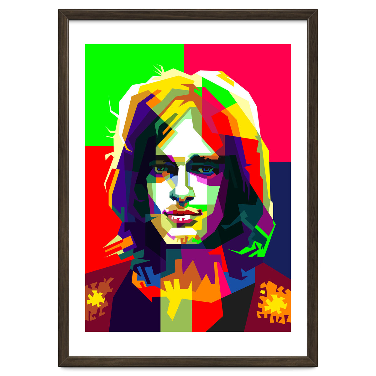 David Gilmour Pink Floyd Classic Rock Art WPAP