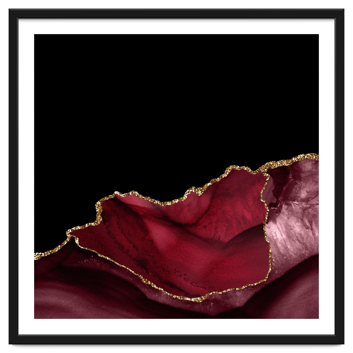 Burgundy & Gold Agate Texture 06