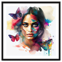 Butterfly Bloom Hindu Portrait